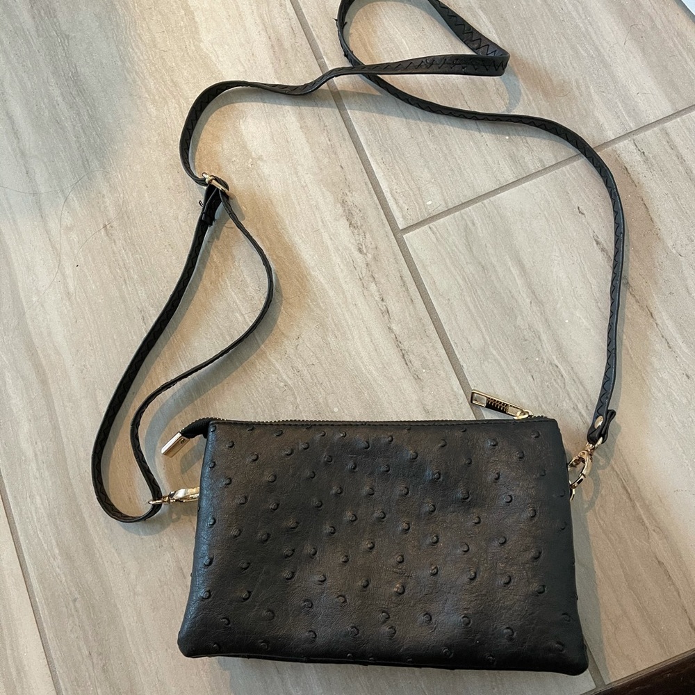 Boutique Ostrich leather crossbody